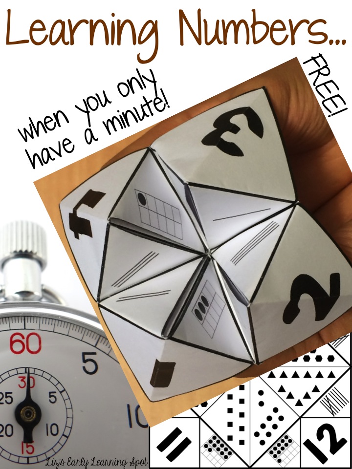 Learning Numbers when you only have a Minute - Liz's Early Learning Spot