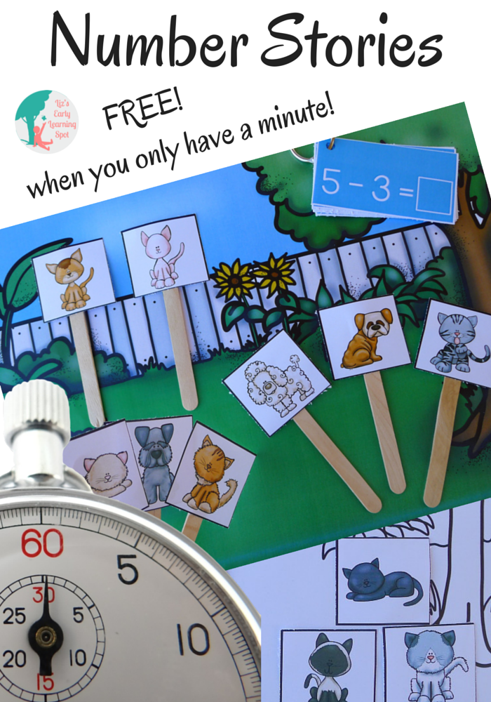 Number Stories When You Only Have A Minute Liz s Early Learning Spot