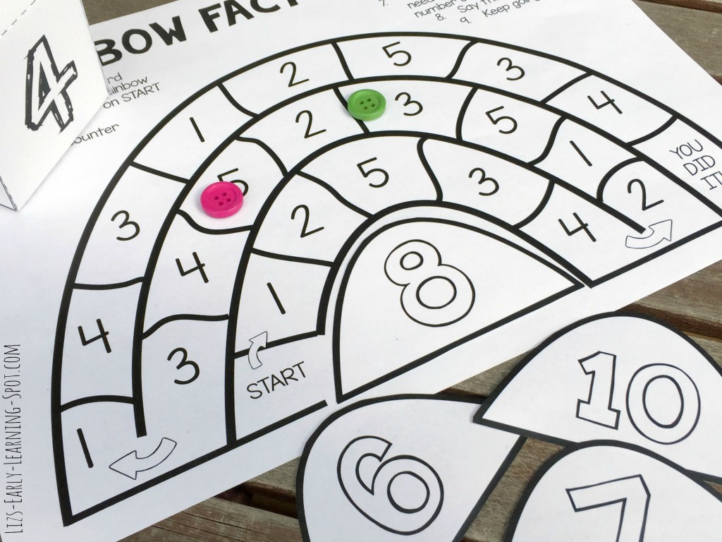 Rainbow Fact Families Board Game - Liz's Early Learning Spot