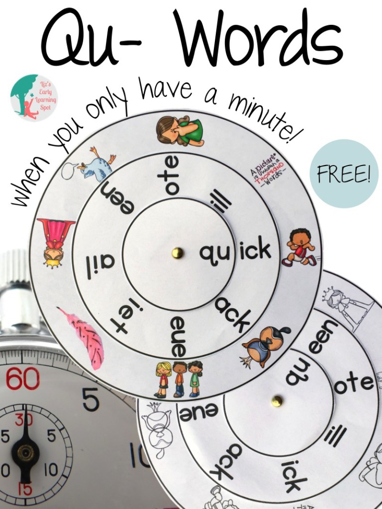 Digraphs Qu Words When You Only Have A Minute Liz s Early Learning Spot