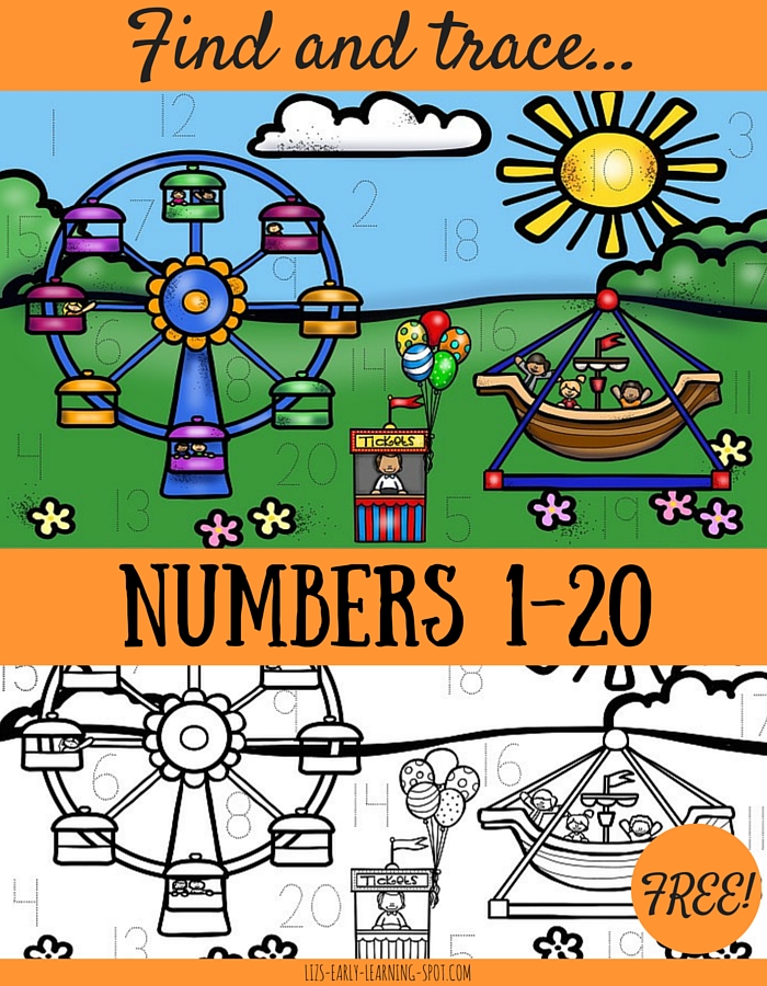 Numbers 1-20 Hotspots Only Free Games online for kids in Nursery