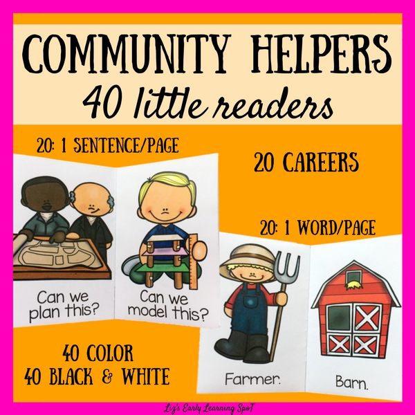 Community Helpers Little Readers With Sight Words Liz S Early Learning Spot