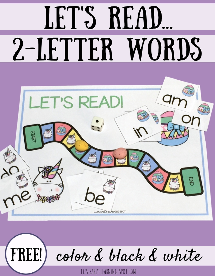 Let S Read 2 Letter Words Liz S Early Learning Spot